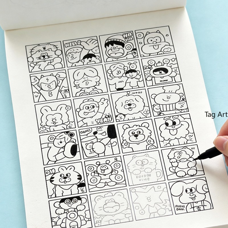 Food Snacks Coloring Book - 不安解消ハンド絵本、コピー線画アルバム、恐竜/モンスター/食べ物などのテーマ、クリエイティブな塗り絵ブック