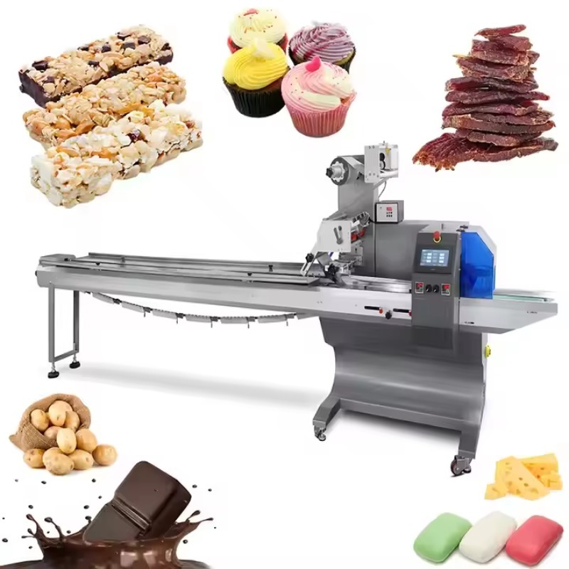 Food Packed Snacks - ソフト綿菓子スナック用自動枕型包装機 - 安定したシーリング、簡単操作の食品包装機器