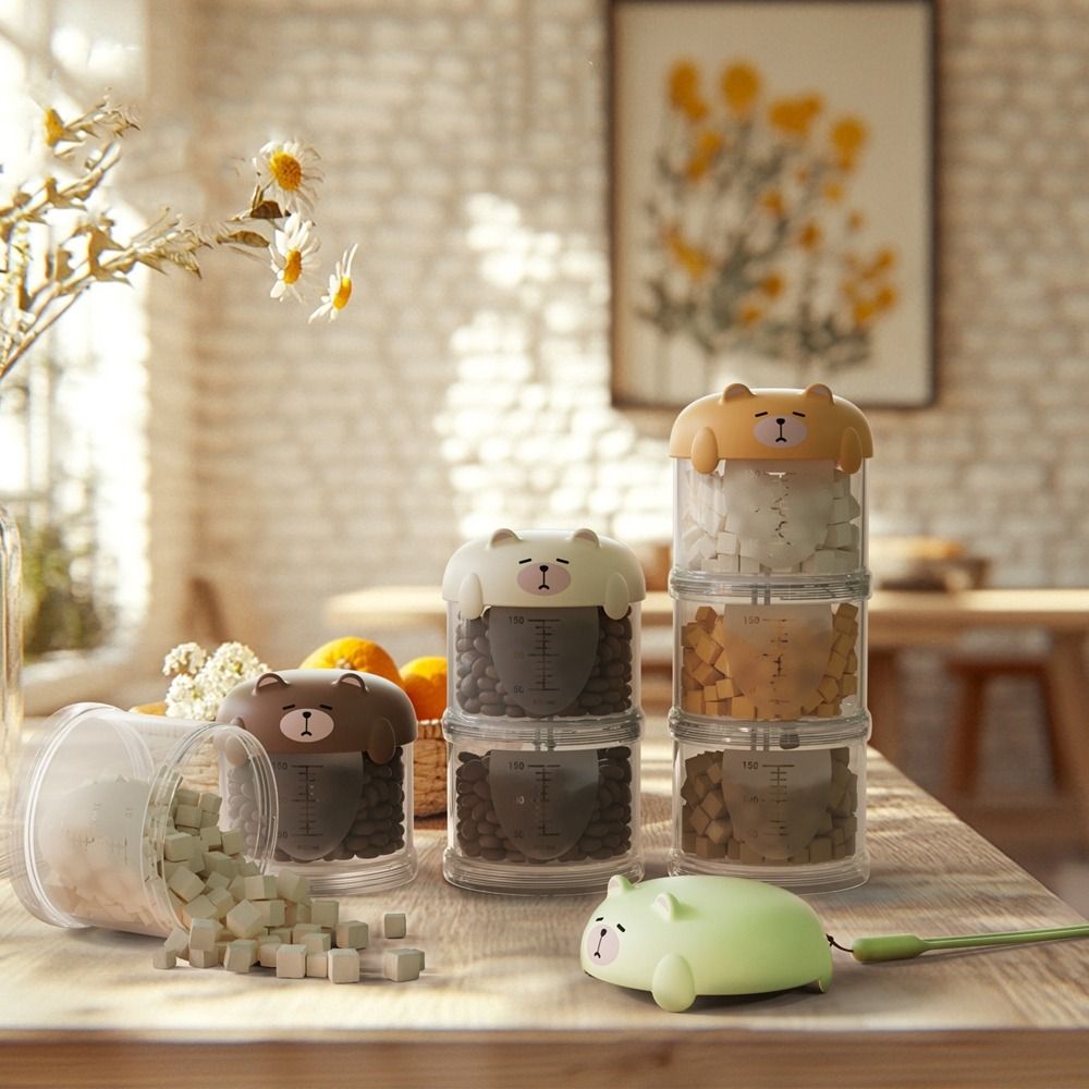 Food Packed Snacks - 実用的なプラスチック製多層キャットフードボックス防湿かわいい犬用スナック収納ボックス密封ペットフード包装ボックス犬の散歩用
