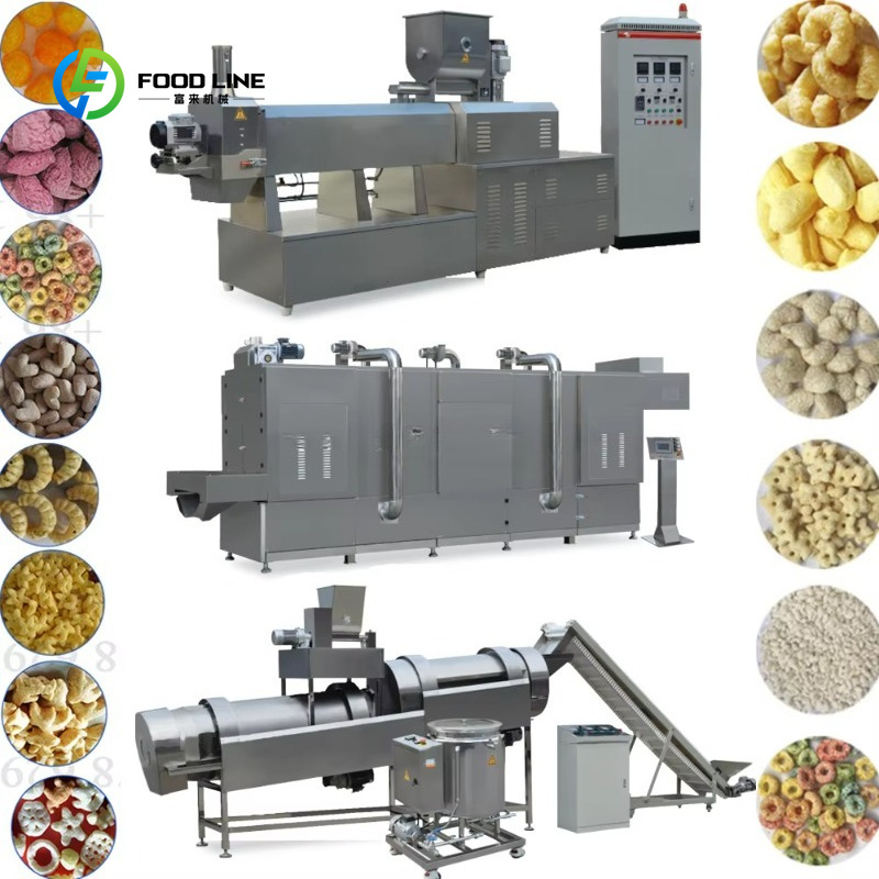 Food Snacks Making Machine - カスタマイズ可能な二軸押出機によるスイートコーンチップス製造用パフスナックマシン