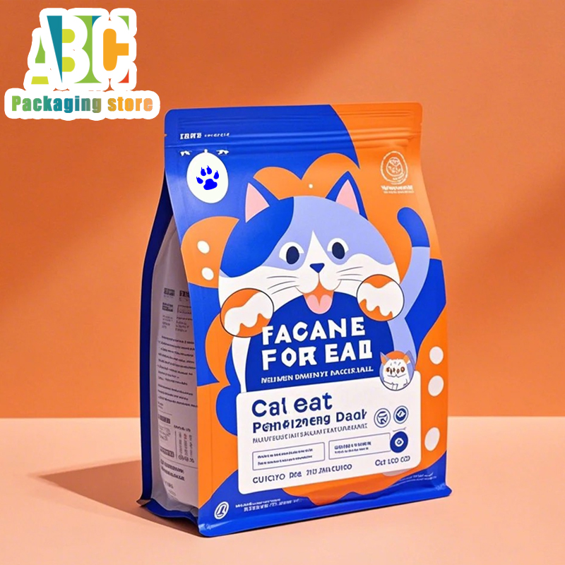 Food Lovers Snacks - 八角形の密封アルミ箔カスタム印刷ジッパーバッグ（猫用フード、犬用フード、ペット用スナック食品包装用）