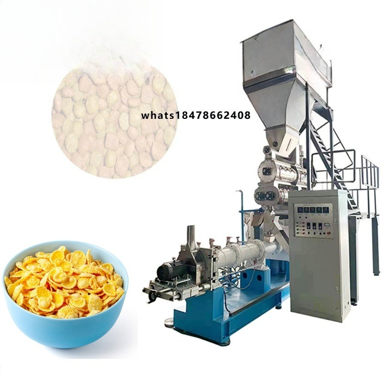 Food Snacks Making Machine - クリスピーコーンフレーク朝食シリアル製造機械加工ライン、コーンフレークパフスナック食品乾燥機押出成形機