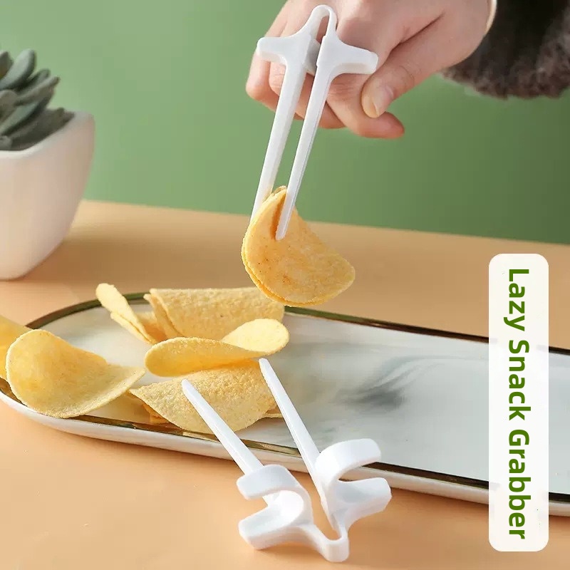 Snacks Food Video - 1PC 怠け者用箸 ゲームをする、おやつを食べる、ブラシをクリップする、動画撮影を汚れた手で行わないで、フードクリップ