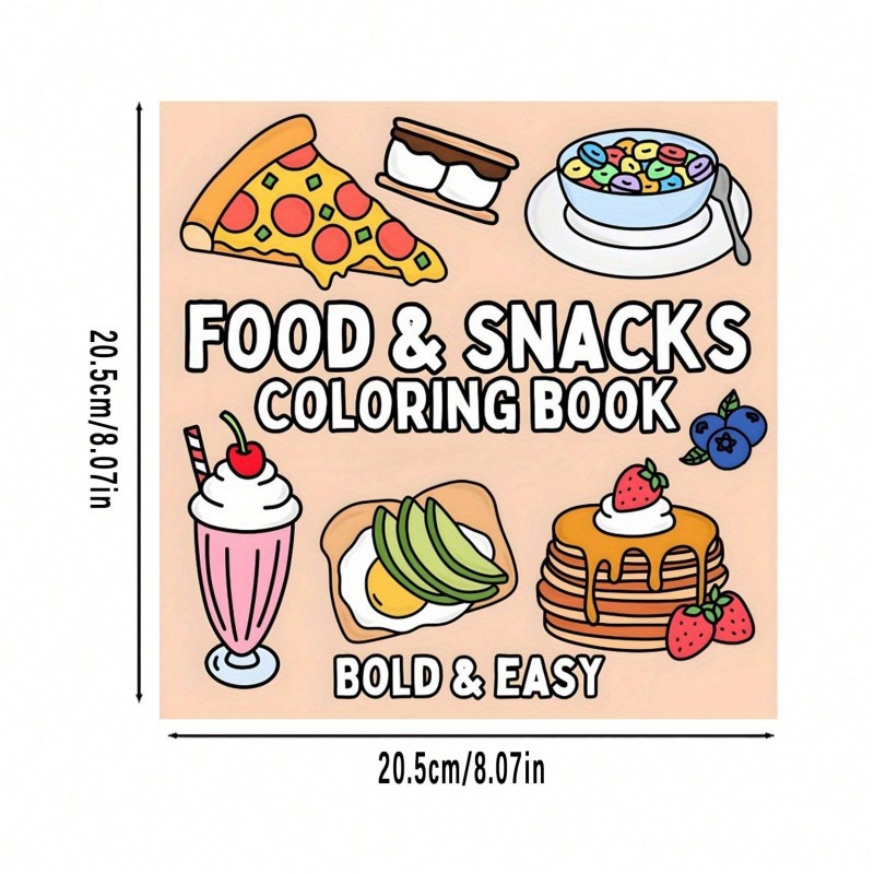 新しい食べ物とスナックをテーマにした塗り絵、大人向けの落書き - Food Snacks Coloring Book のレビューと価格