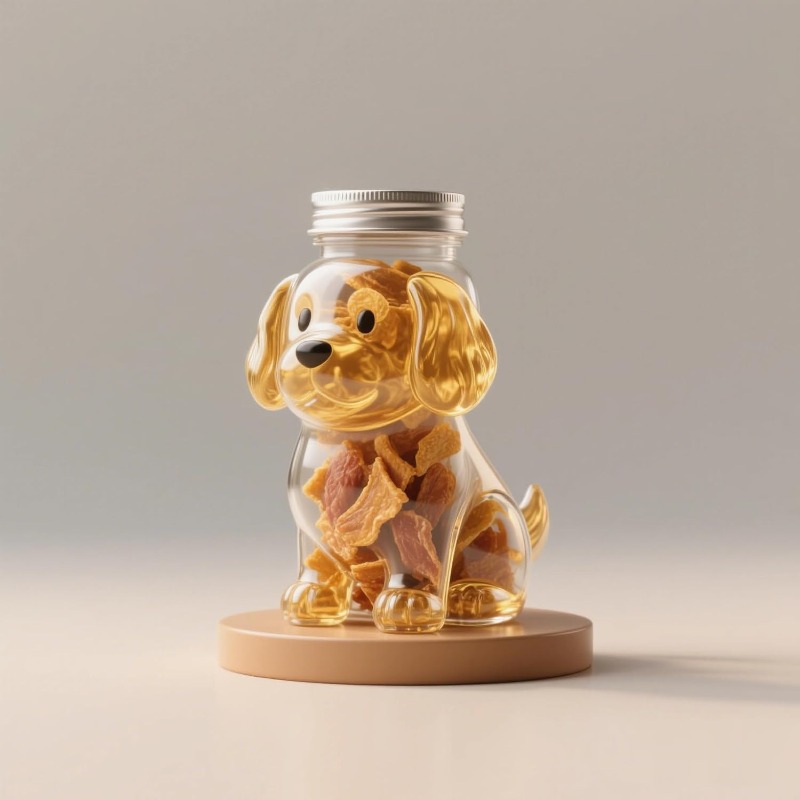 可愛い犬の形をしたペット用おやつ保存容器、気密性の高い透明な - Food Lovers Snacks のレビューと価格