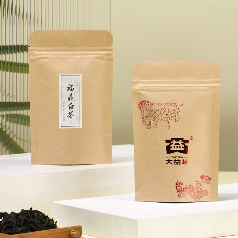 カスタムロゴ入り茶色クラフト紙製ジップロック式ナッツ、ペット - Logo Food Snack のレビューと価格