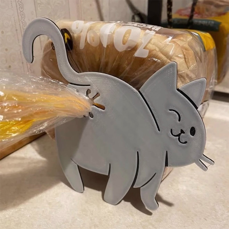 2個パック 3D猫のお尻型パン袋クリップ、猫好きのためのスナ - Food Lovers Snacks のレビューと価格