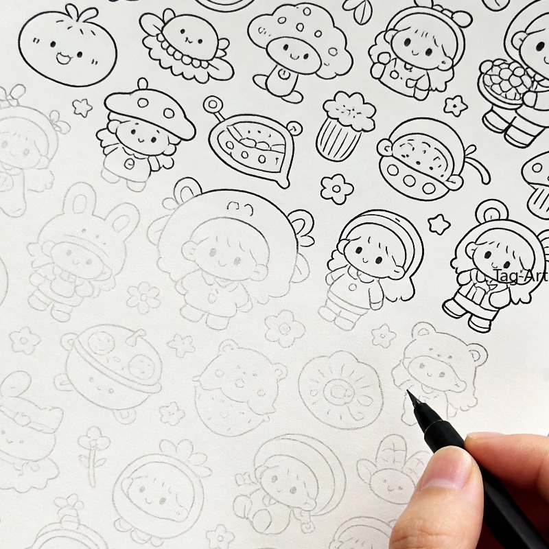 不安解消ハンド絵本、コピー線画アルバム、恐竜/モンスター/食 - Food Snacks Coloring Book のレビューと価格
