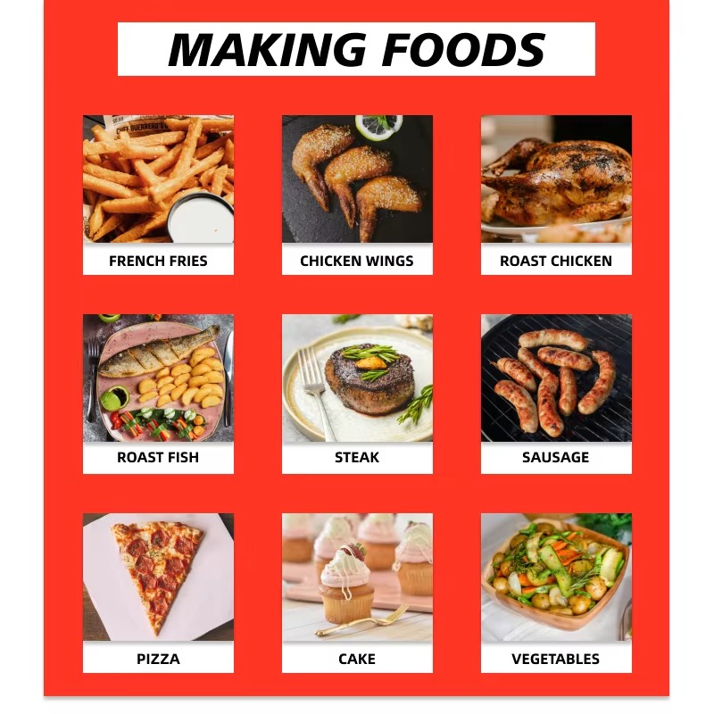 10L ブラック エアフライヤー、高速ヘルシー油を使わない調 - Food Snacks Healthy のレビューと価格