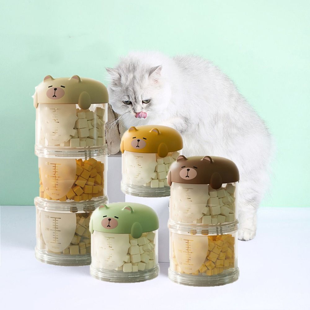実用的なプラスチック製多層キャットフードボックス防湿かわいい - Food Packed Snacks のレビューと価格