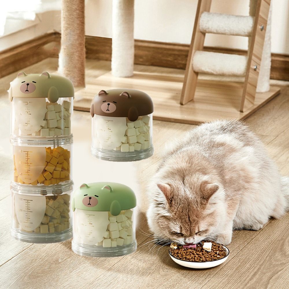 実用的なプラスチック製多層キャットフードボックス防湿かわいい - Food Packed Snacks のレビューと価格