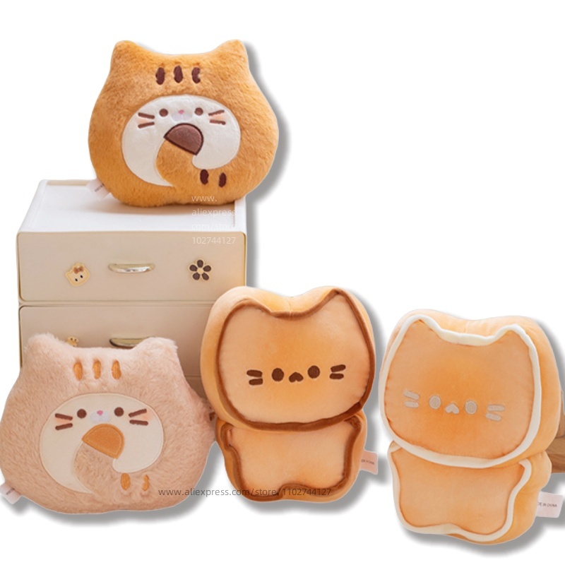 かわいいソフトリアルなバタービスケット猫ぬいぐるみぬいぐるみ - Soft Food Snacks Kids のレビューと価格