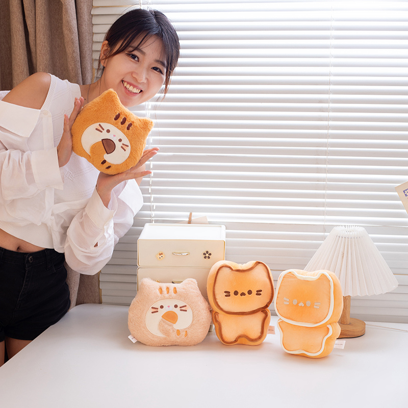 かわいいソフトリアルなバタービスケット猫ぬいぐるみぬいぐるみ - Soft Food Snacks Kids のレビューと価格