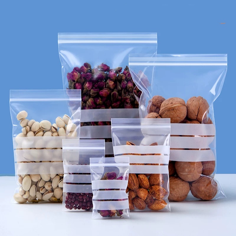 200枚入りPE透明プラスチック製ジップロック包装袋DIYロ - Logo Food Snack のレビューと価格
