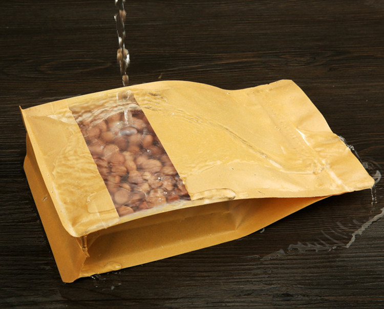 50枚入り 3D立体クラフト紙窓付きジップロックバッグ DI - Logo Food Snack のレビューと価格