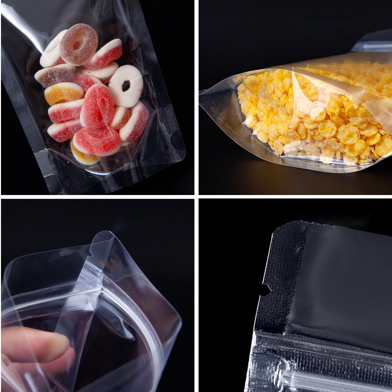 100枚入り 0.14mm 丸角透明スタンドアップパウチ印刷 - Food Snacks Corner のレビューと価格