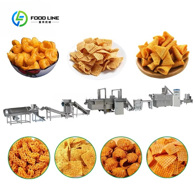カスタマイズ可能な美味しい小麦粉揚げスナック完全生産ライン、 - Food Snacks Indian のレビューと価格