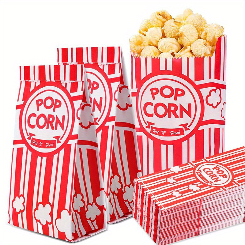 20/50 個ポップコーンバッグ個別包装紙ポップコーン食品袋 - Food Packed Snacks のレビューと価格